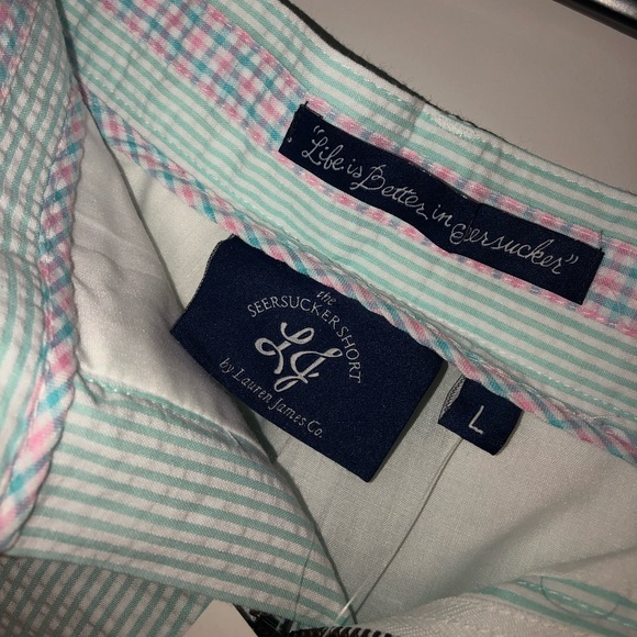 NWT Lauren James Seersucker Poplin Shorts - Picture 5 of 5